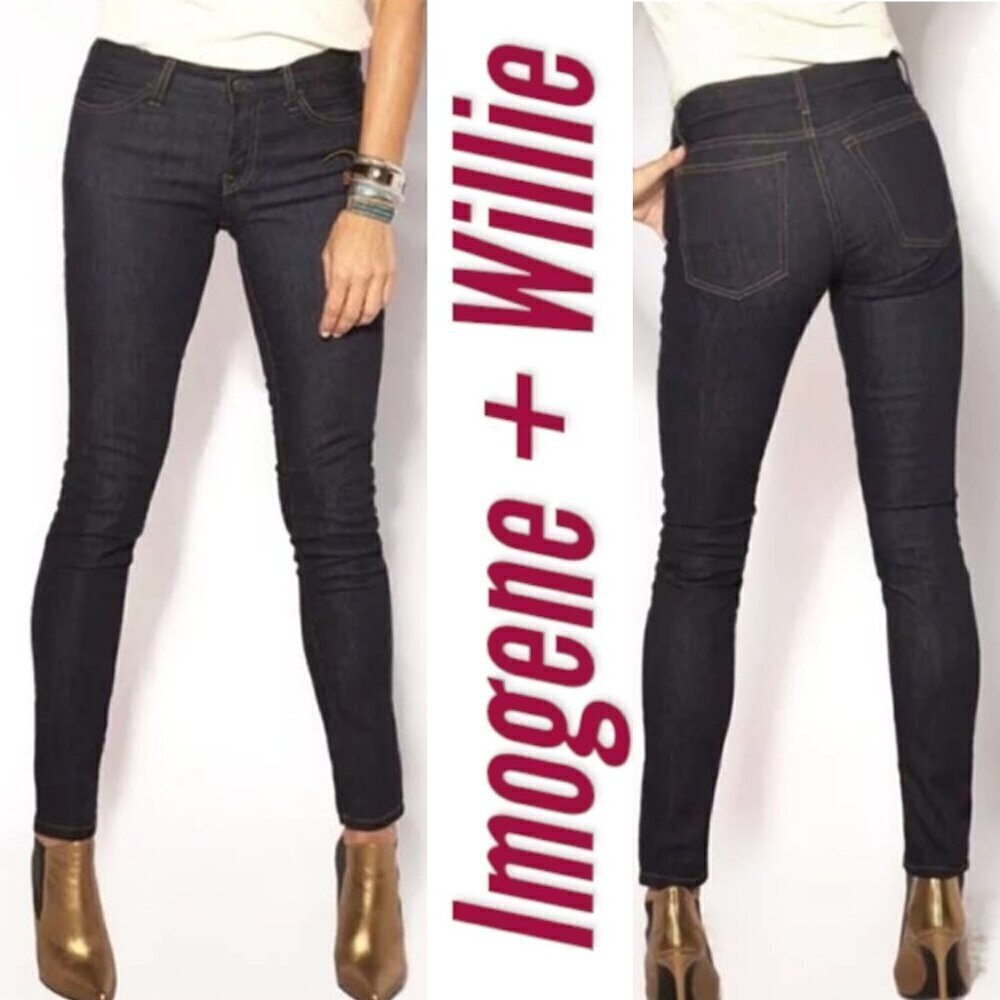 IMOGENE + WILLIE‎ Lucy Black Low Rise Skinny Jeans, Size 27R
